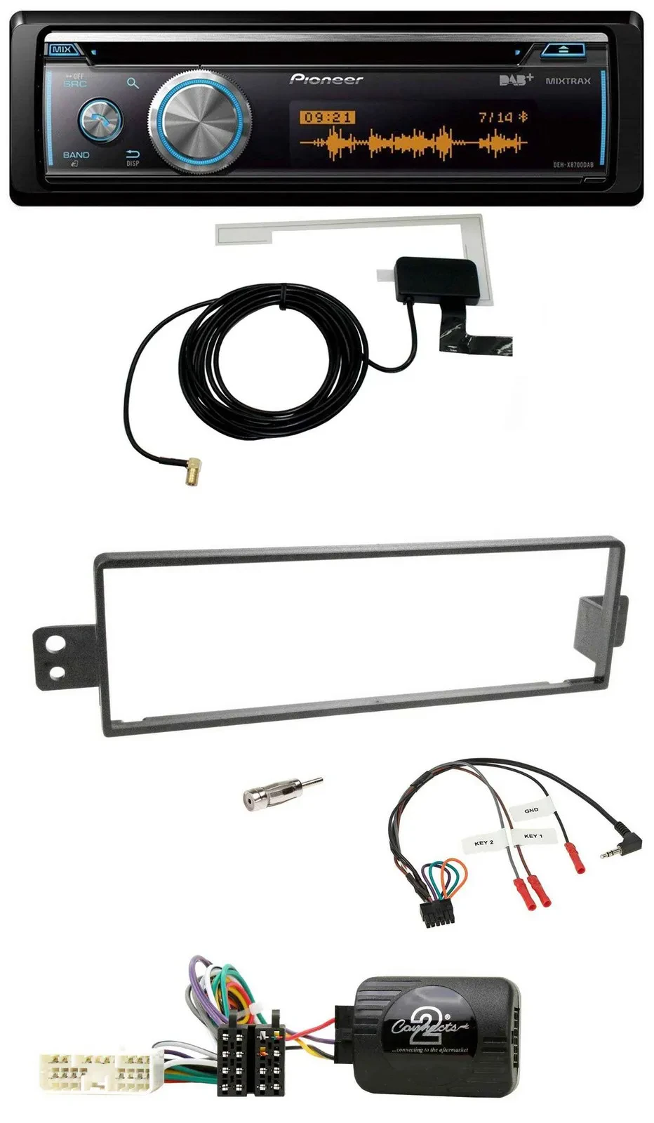 Pioneer Bluetooth DAB Lenkrad USB CD Autoradio für SsangYong Rexton 2003-2006 oh