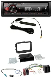 Автомагнитола Pioneer 1-DIN, DAB, MP3, USB, AUX для Alfa Romeo Giulietta (2013–2021) ISO