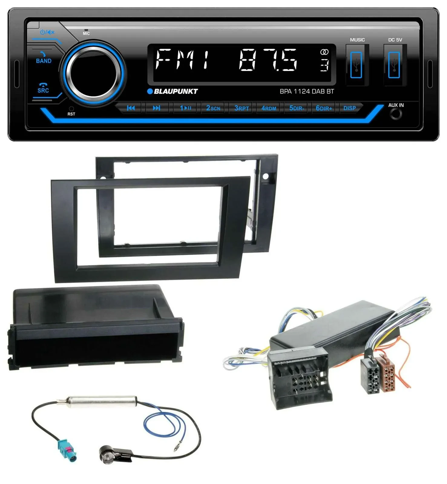 Blaupunkt Bluetooth USB DAB MP3 Autoradio für Audi A4 99-01 B5 Symphony Bose Akt