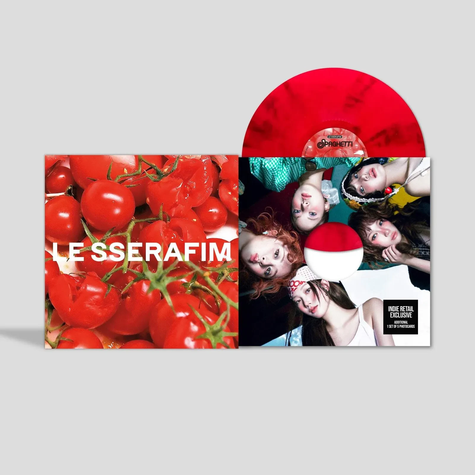 LE SSERAFIM - 1st Single Album "SPAGHETTI" [Indie-Exclusive Tomato Red Vinyl]