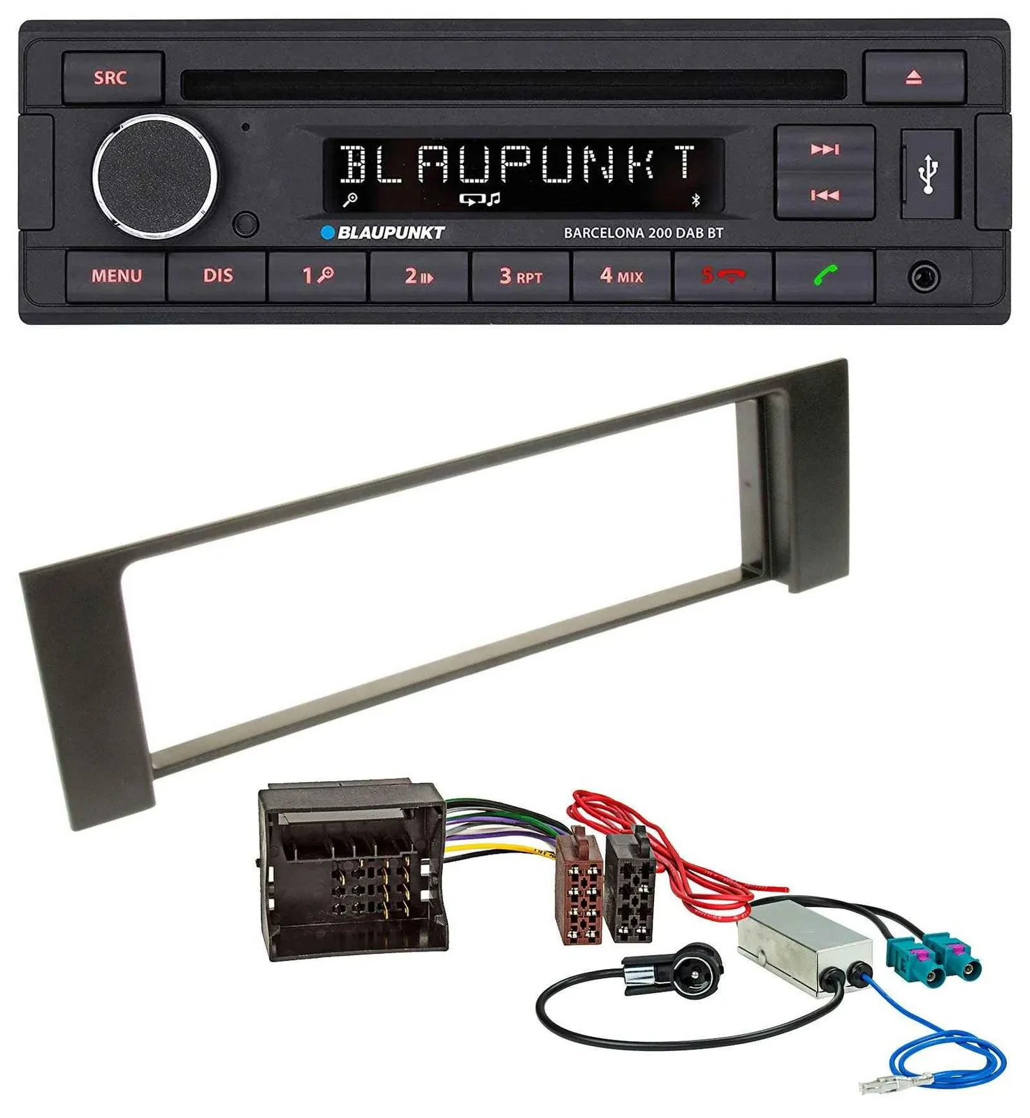 Blaupunkt USB DAB CD Bluetooth MP3 Autoradio für Audi A4 B6 00-04 Quadlock Doppe