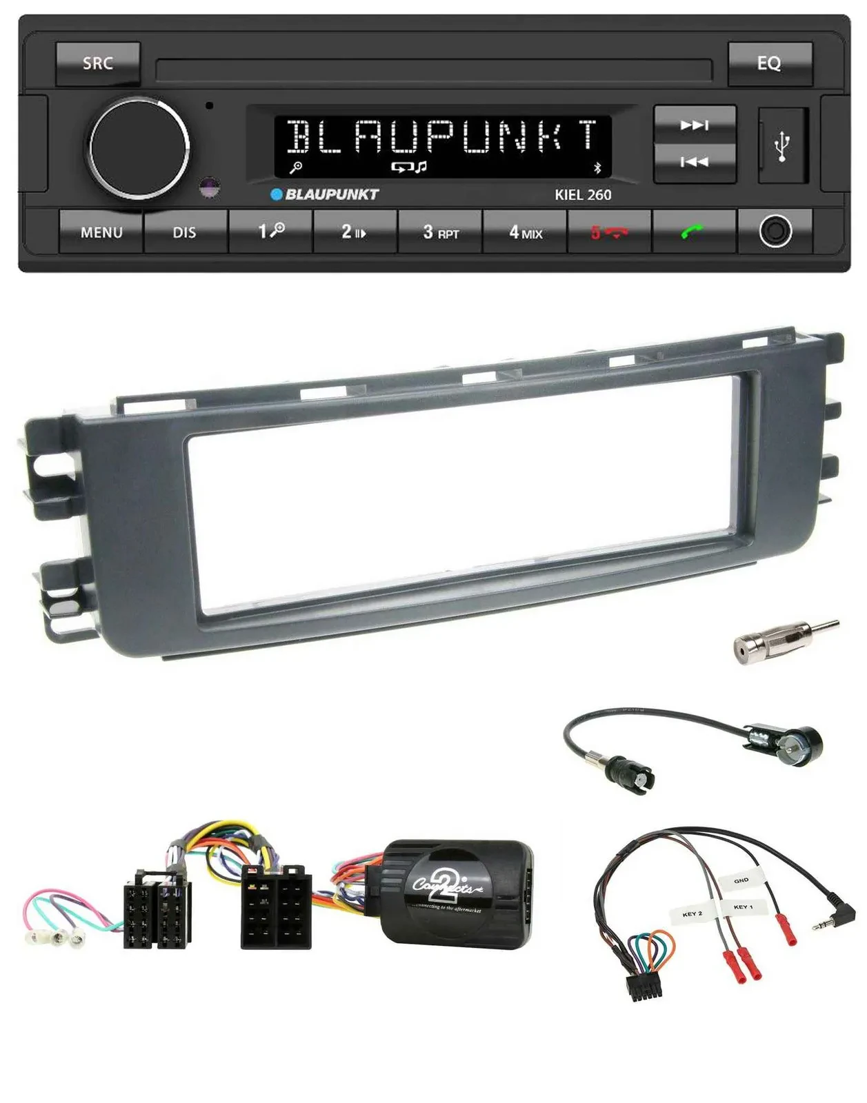 Blaupunkt USB DAB Bluetooth Lenkrad Autoradio für Smart ForFour 04-06 W454 Audio