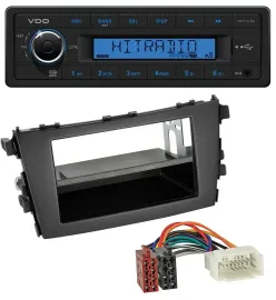 VDO AUX 1DIN MP3 USB Autoradio für Suzuki Celerio (LF, ab 2014)