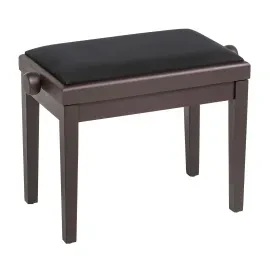 PB-10C RW Klavierbank, Palisander Matt, Höhenverstellbar, Velour Schwarz