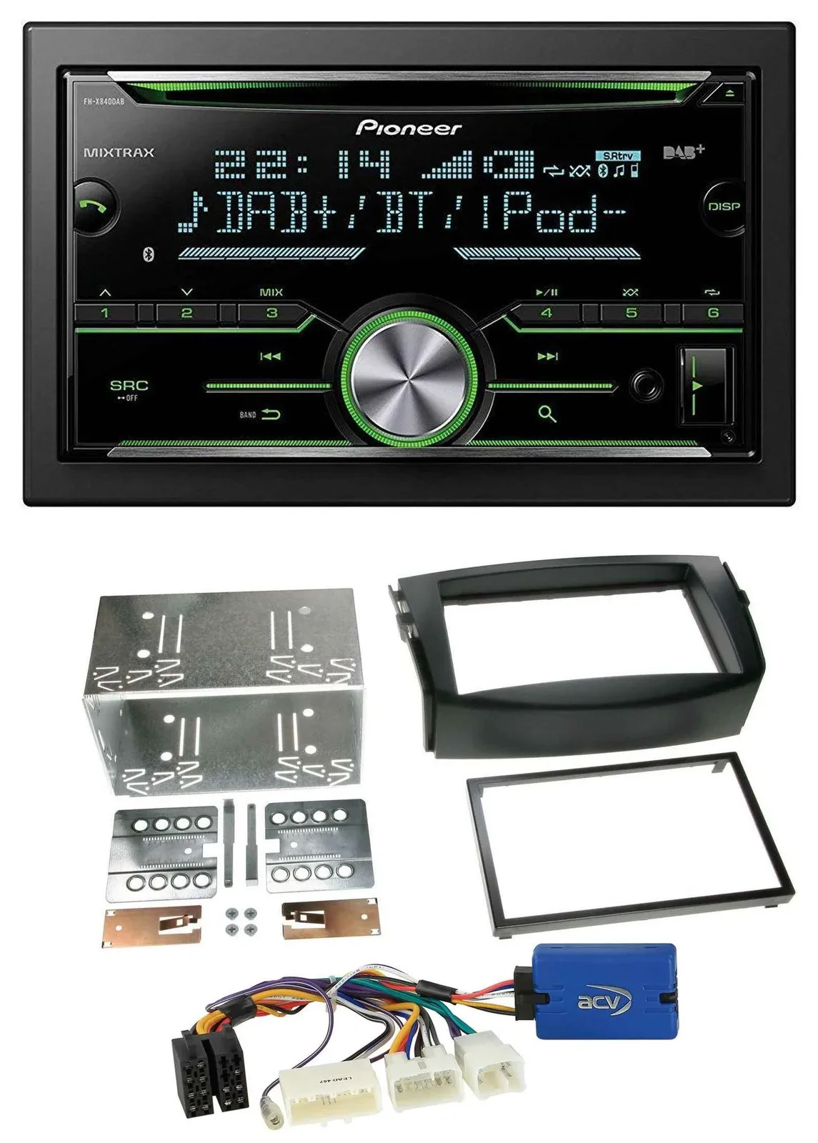Автомагнитола для Toyota RAV4 2011–2013 Pioneer 2DIN, Bluetooth, DAB, USB, CD, MP3