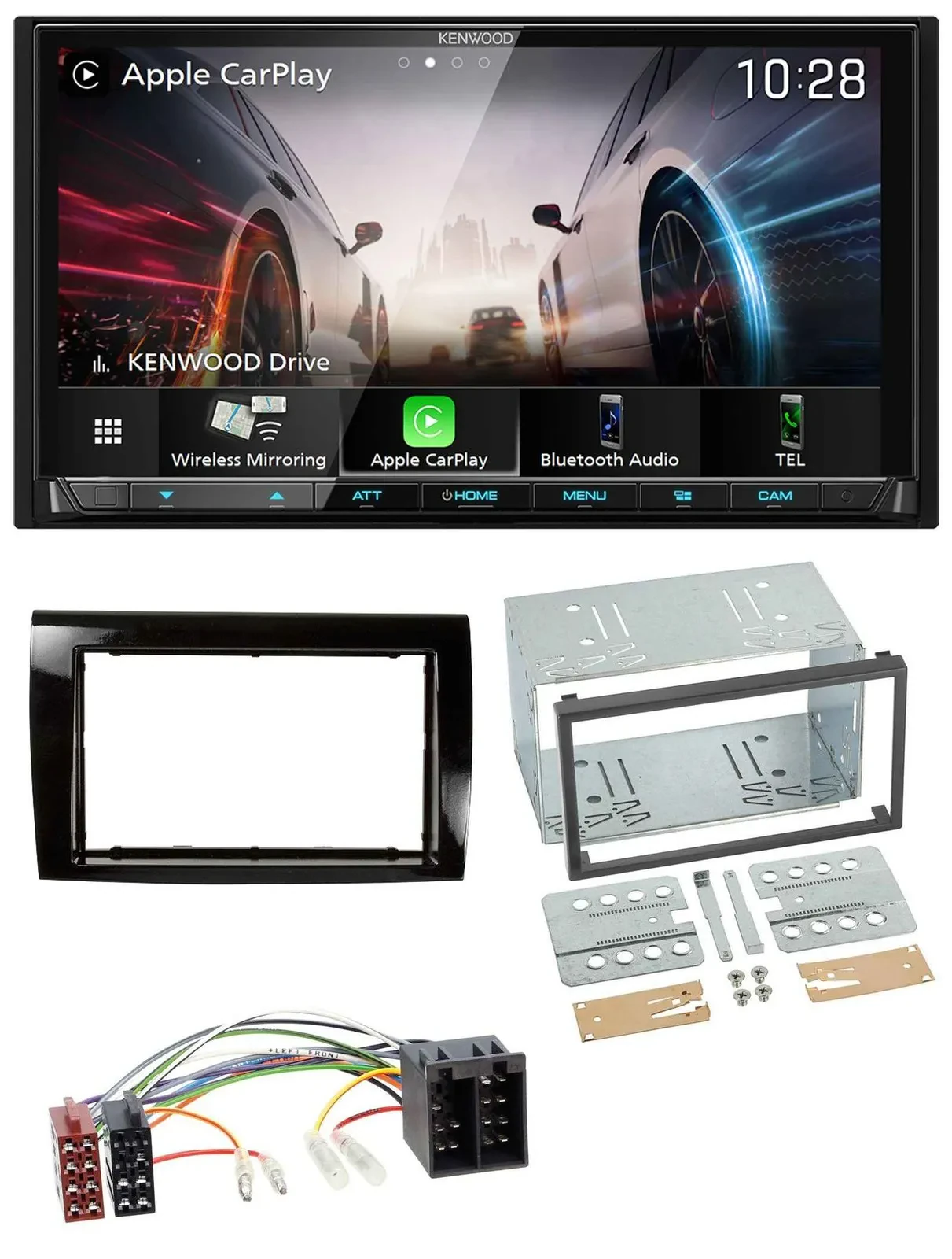 Автомагнитола для Fiat Bravo Kenwood 2DIN, USB, DAB, Bluetooth, MP3