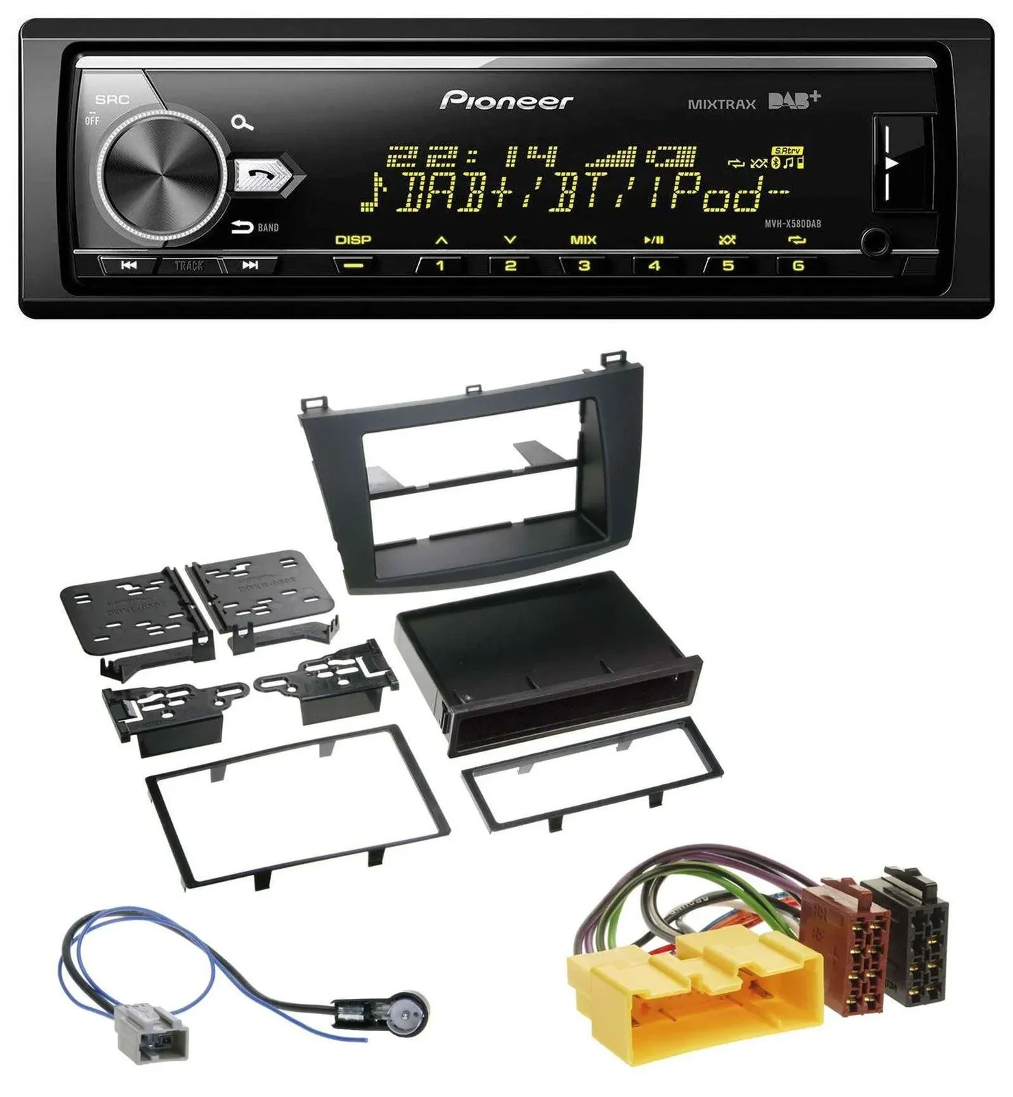 Pioneer Bluetooth USB DAB MP3 Autoradio für Mazda 3 (ab 2009)