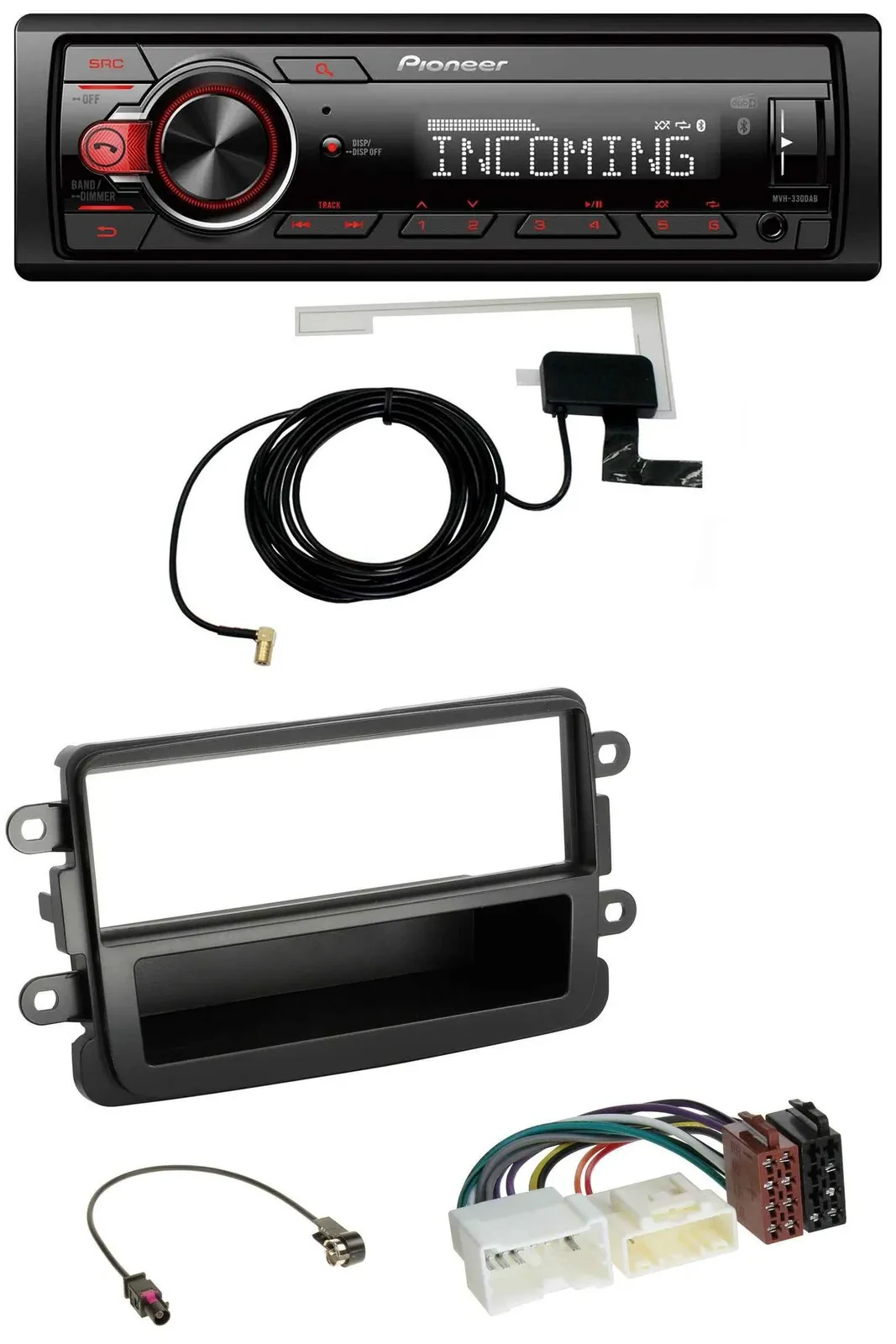 Pioneer USB MP3 DAB Bluetooth Autoradio für Dacia Lodgy Duster Dokker Sandero sc