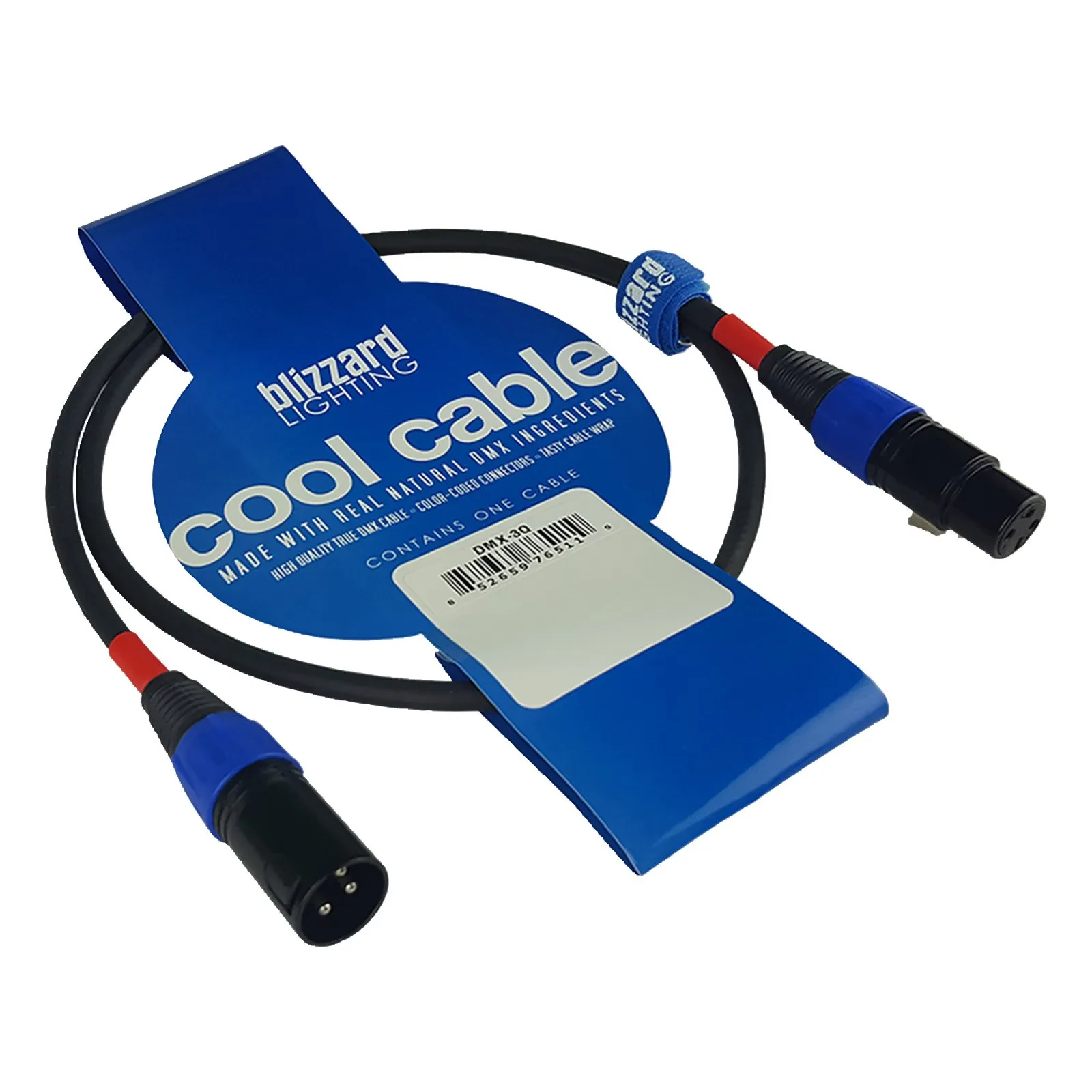 DMX-кабель Blizzard DMX-3Q Black 0.9 м