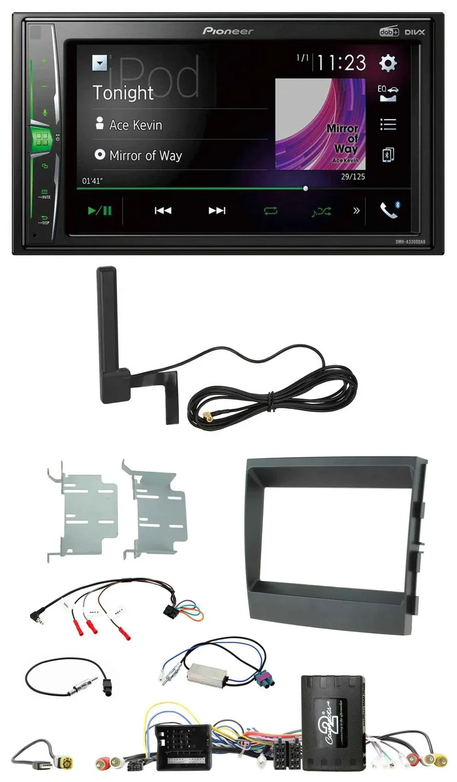 Pioneer MP3 DAB Lenkrad 2DIN Bluetooth Autoradio für Porsche Panamera 09-16 Info