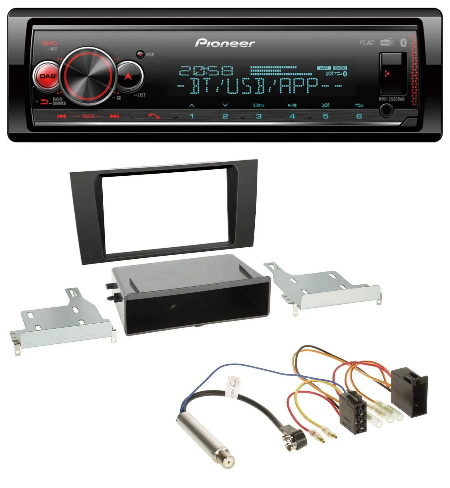 Pioneer Bluetooth USB MP3 DAB Autoradio für Audi A4 (B5 1999-2001) Symphony