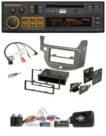 Автомагнитола для Honda Jazz (с 2014) Pioneer DAB, USB, Bluetooth, серебристая