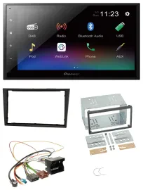Pioneer USB Bluetooth DAB 2DIN MP3 Autoradio für Opel Corsa D stealth schwarz