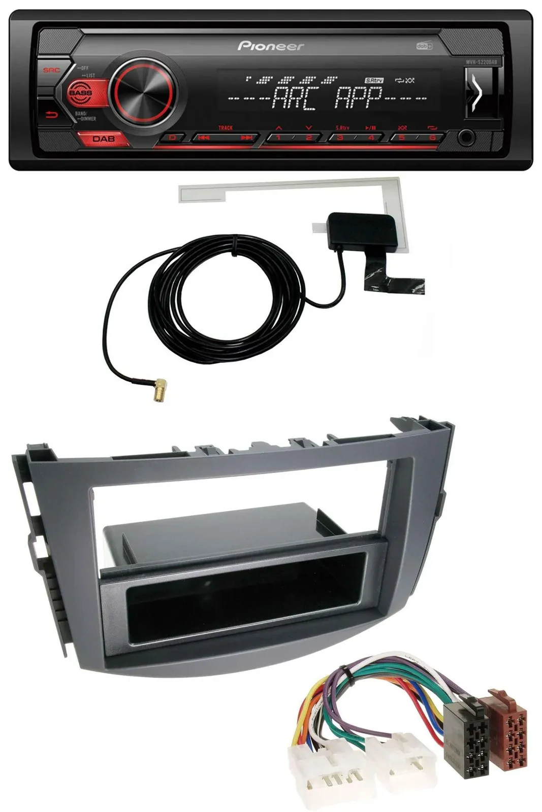 Автомагнитола для Toyota RAV4 Pioneer 1-DIN, USB, DAB, MP3, AUX