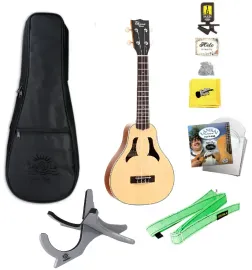 Ohana VKC-70 Vita Style Concert Ukulele with Bag, Tuner, Strings, Stand, More