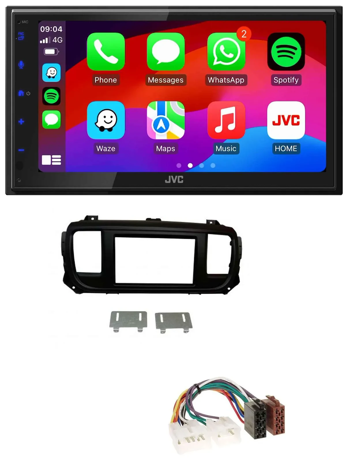 JVC Bluetooth 2DIN MP3 DAB USB Autoradio für Toyota Proace Verso ab 2016