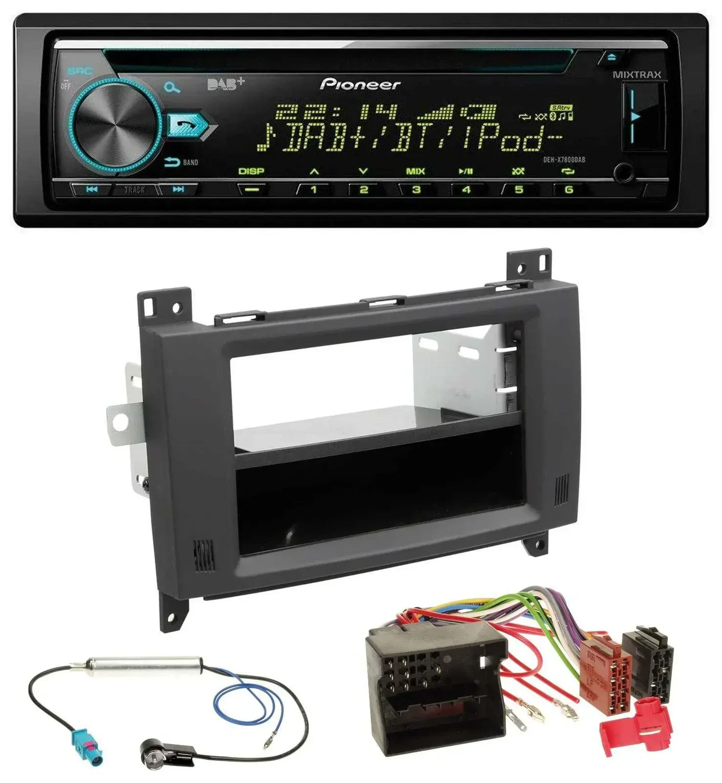 Автомагнитола Pioneer DAB MP3 CD USB Bluetooth для Mercedes Vito/Viano (2006–2014)