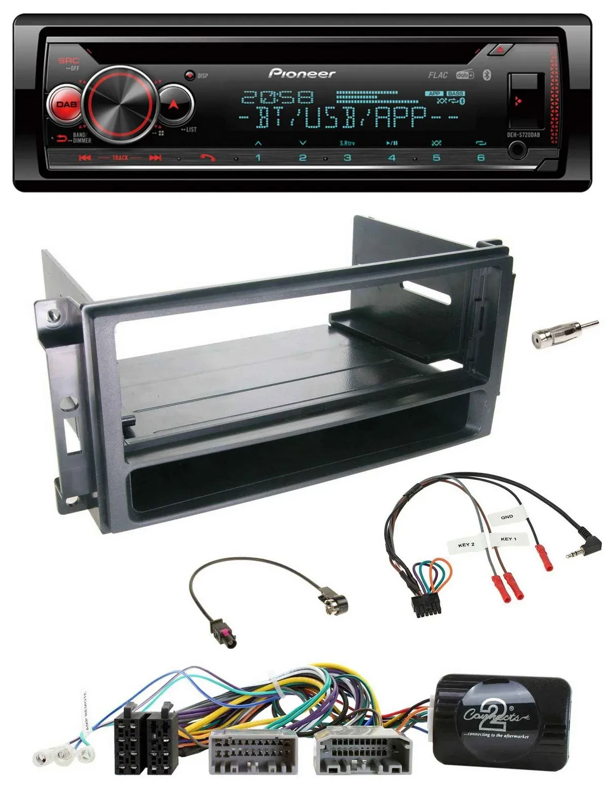 Автомагнитола Pioneer DAB, CD, Bluetooth, USB, совместима с кнопками на руле, для Chrysler/Dodge/Jeep