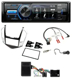 JVC Bluetooth Lenkrad USB DAB Autoradio für Chevrolet Cruze 2011-2016 silber