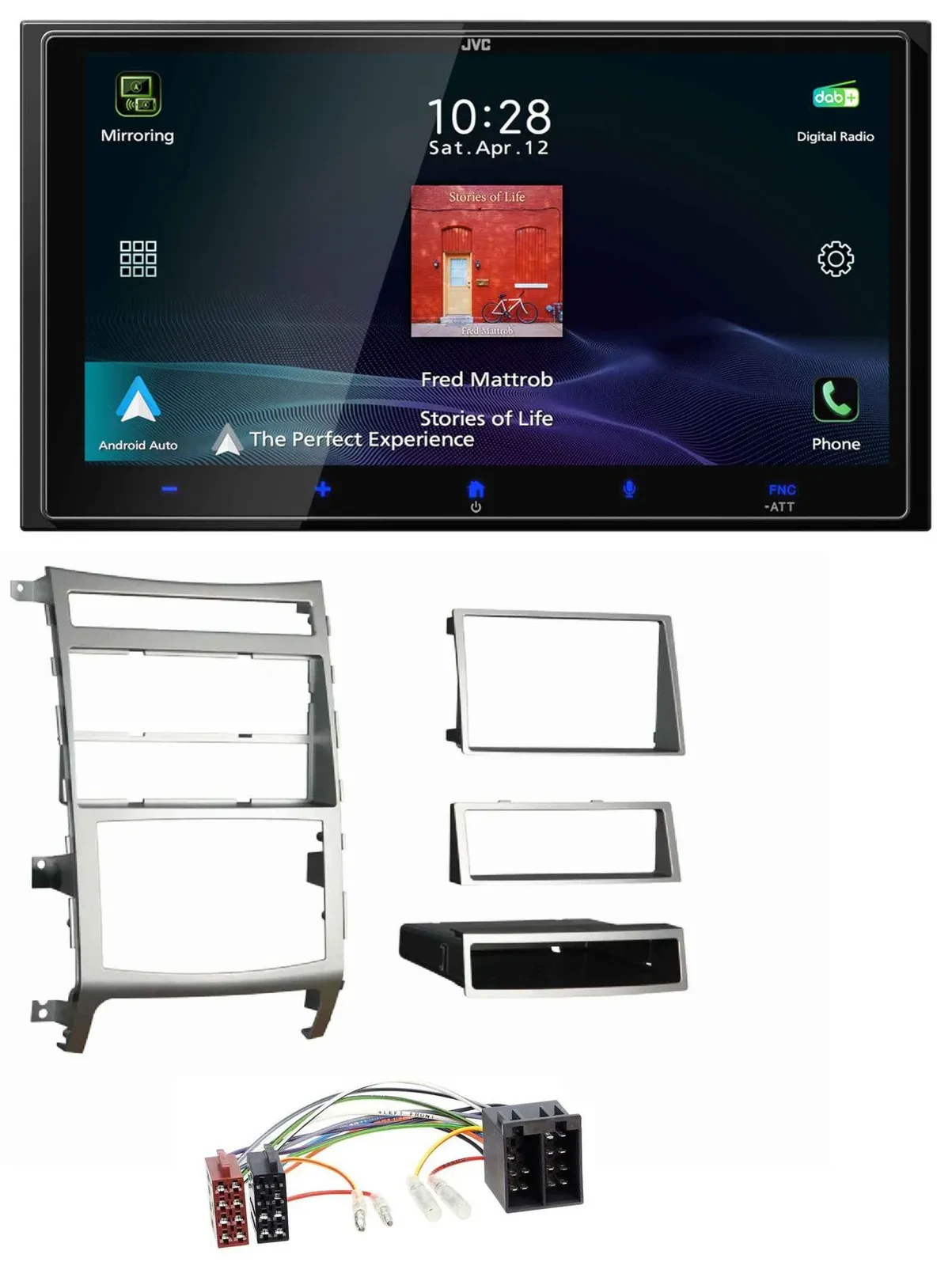 JVC USB Bluetooth 2DIN DAB MP3 Autoradio für Hyundai ix55 2009-2012 silber