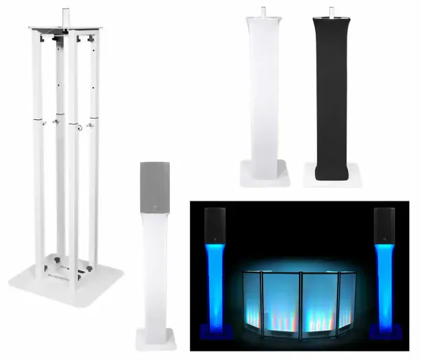 (1) Rockville White Adjustable Totem Speaker Stand For EV Electro-Voice ZLX-15BT