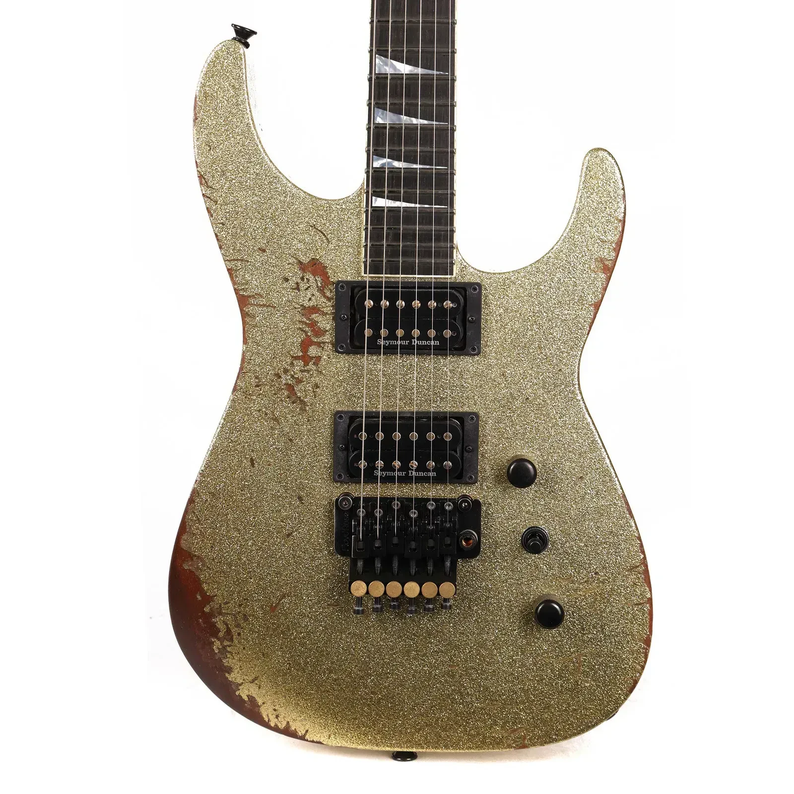 Jackson Custom Shop SL2H Soloist Nitro Tour Heavy Relic Gold Sparkle