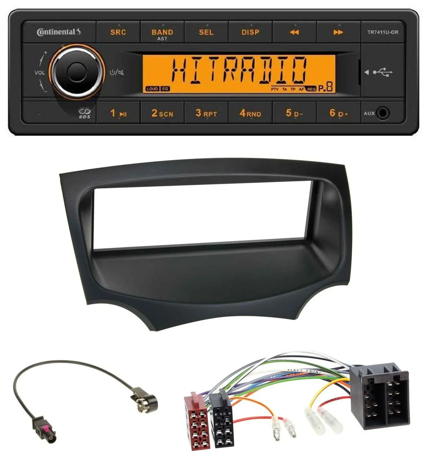 Continental 1DIN USB AUX MP3 Autoradio für Ford Ka (RU8, ab 2008)