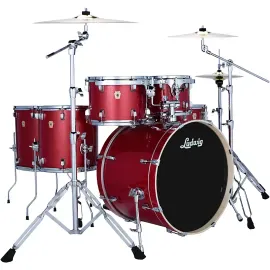 Ludwig Evolution 6-Piece Drum Set With Paiste Cymbals - Crimson Sparkle