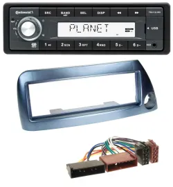 Continental USB MP3 AUX 1DIN Autoradio für Ford Ka bis 2008 blau-metallic