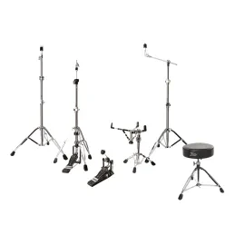 Drum Hardware Set Doppelstrebig Verchromt Galgenbeckenständer Hi-Hat Snare