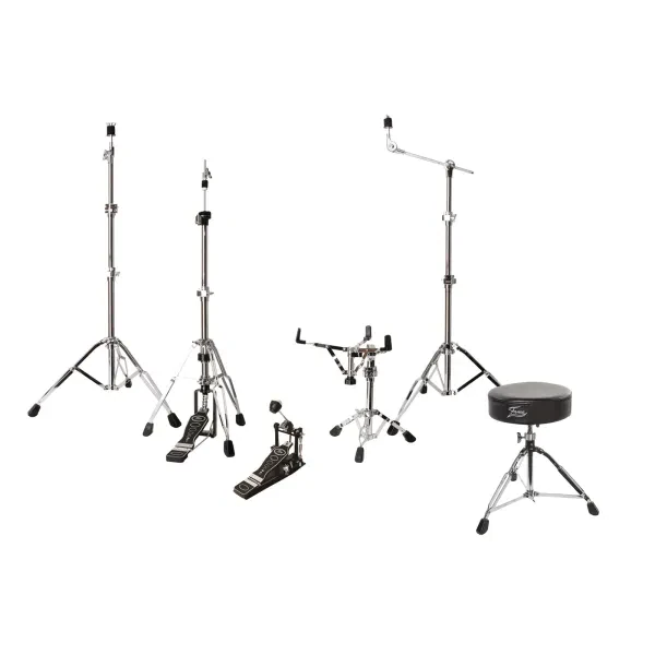 Drum Hardware Set Doppelstrebig Verchromt Galgenbeckenständer Hi-Hat Snare