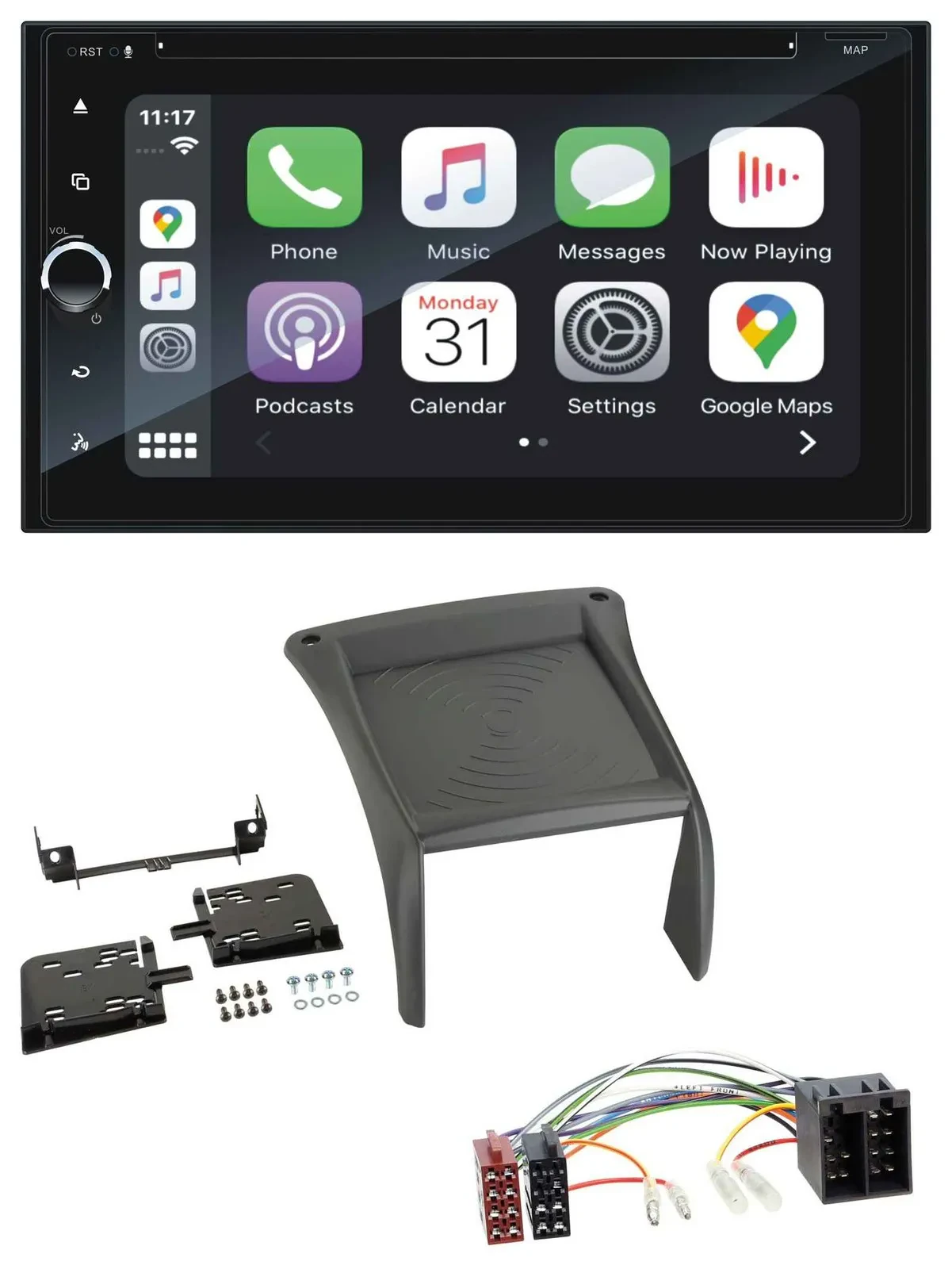 Blaupunkt 2DIN Bluetooth DAB USB DVD MP3 Autoradio für Fiat Ducato (2002-2006)