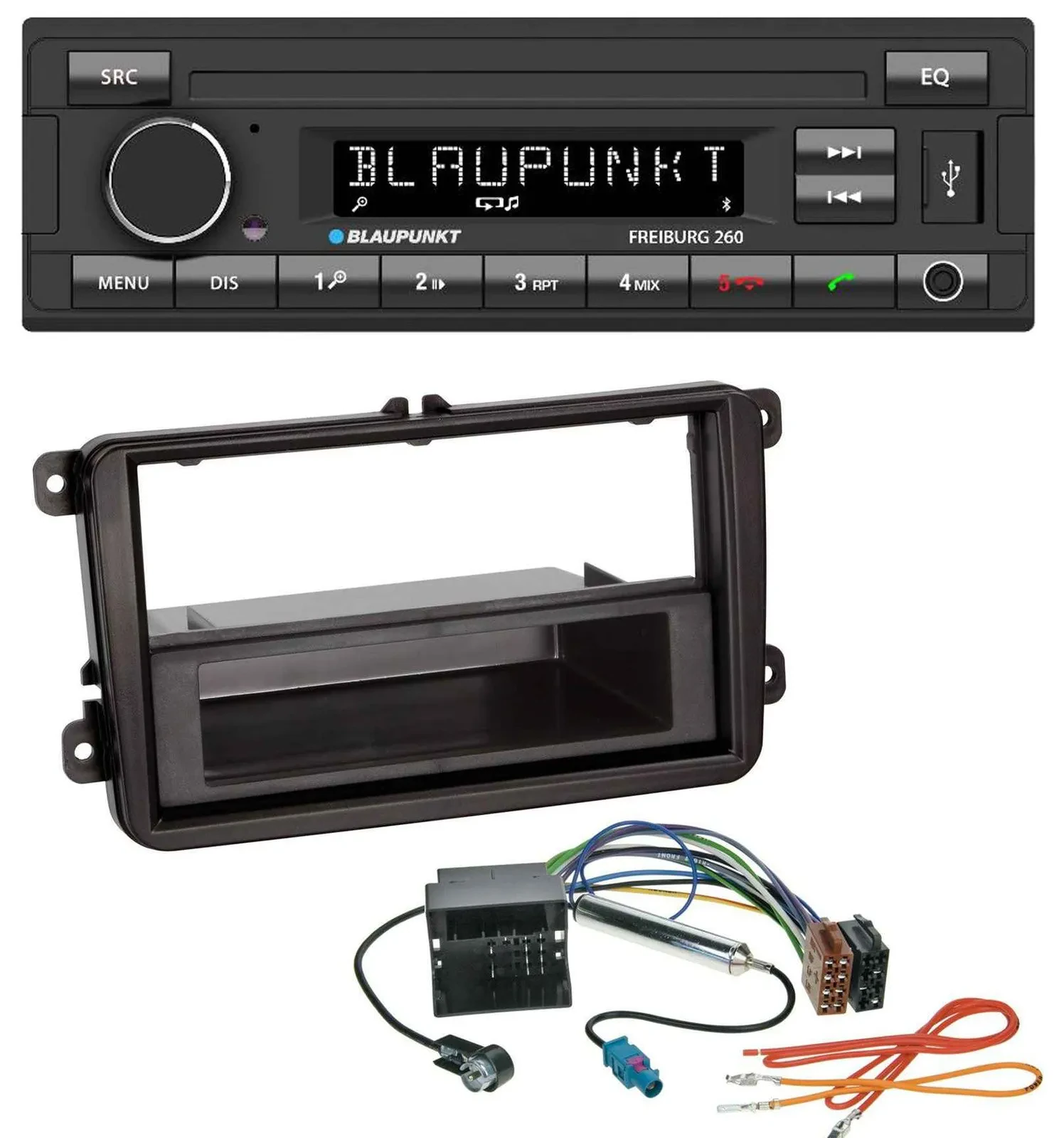 Автомагнитола для VW Sharan (с 2010), Tiguan (с 2007), Touran Blaupunkt Bluetooth, USB, AUX, MP3
