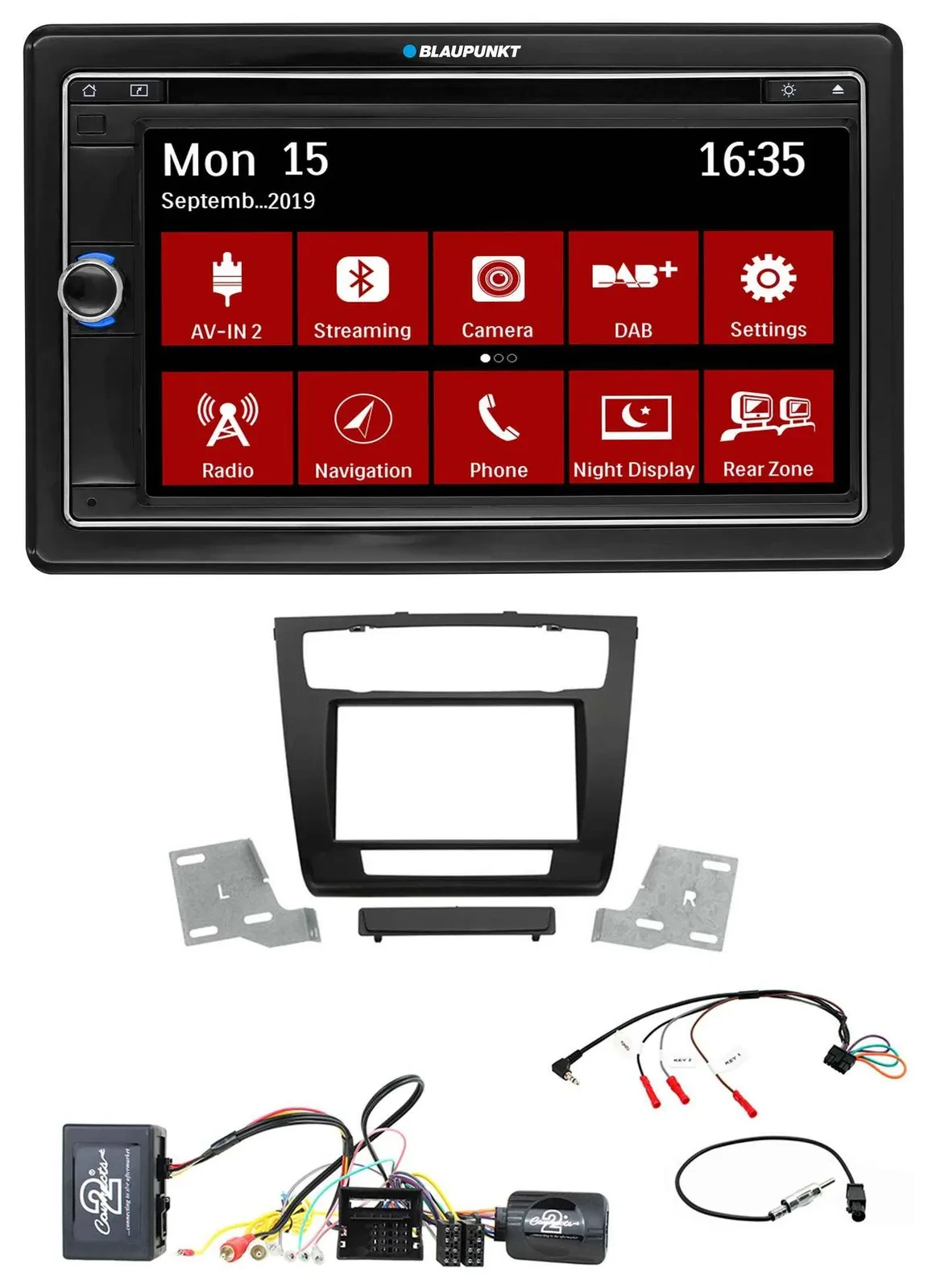 Blaupunkt Bluetooth DAB 2DIN USB DVD Lenkrad Autoradio für BMW 1er Aktiv aut. Kl