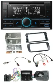 Kenwood CD 2DIN DAB USB Lenkrad Bluetooth Autoradio für Ford S-Max Mondeo Profi