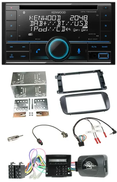 Kenwood CD 2DIN DAB USB Lenkrad Bluetooth Autoradio für Ford S-Max Mondeo Profi