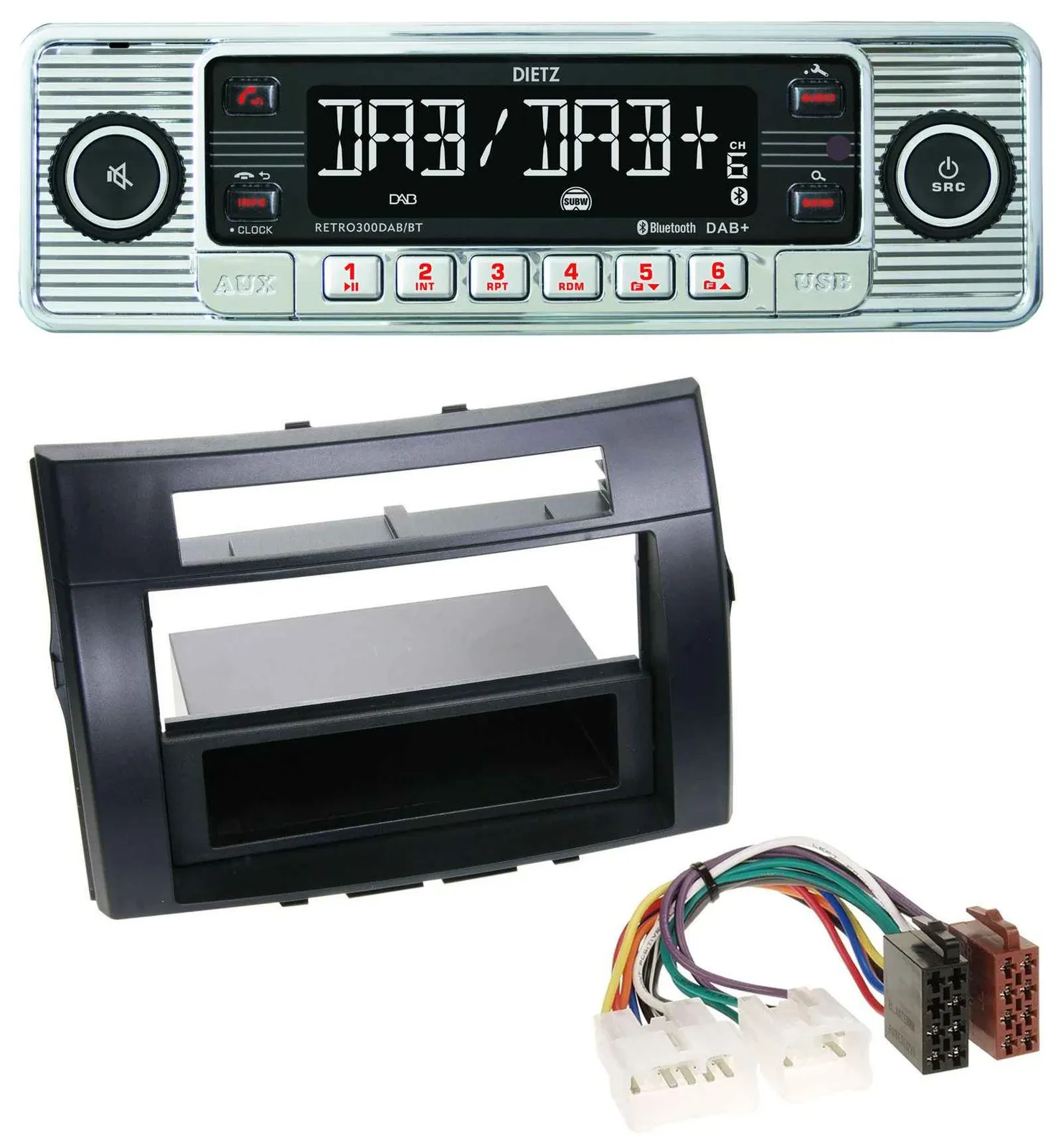 Dietz Bluetooth MP3 DAB USB Autoradio für Toyota Corolla Verso 04-09 schwarz