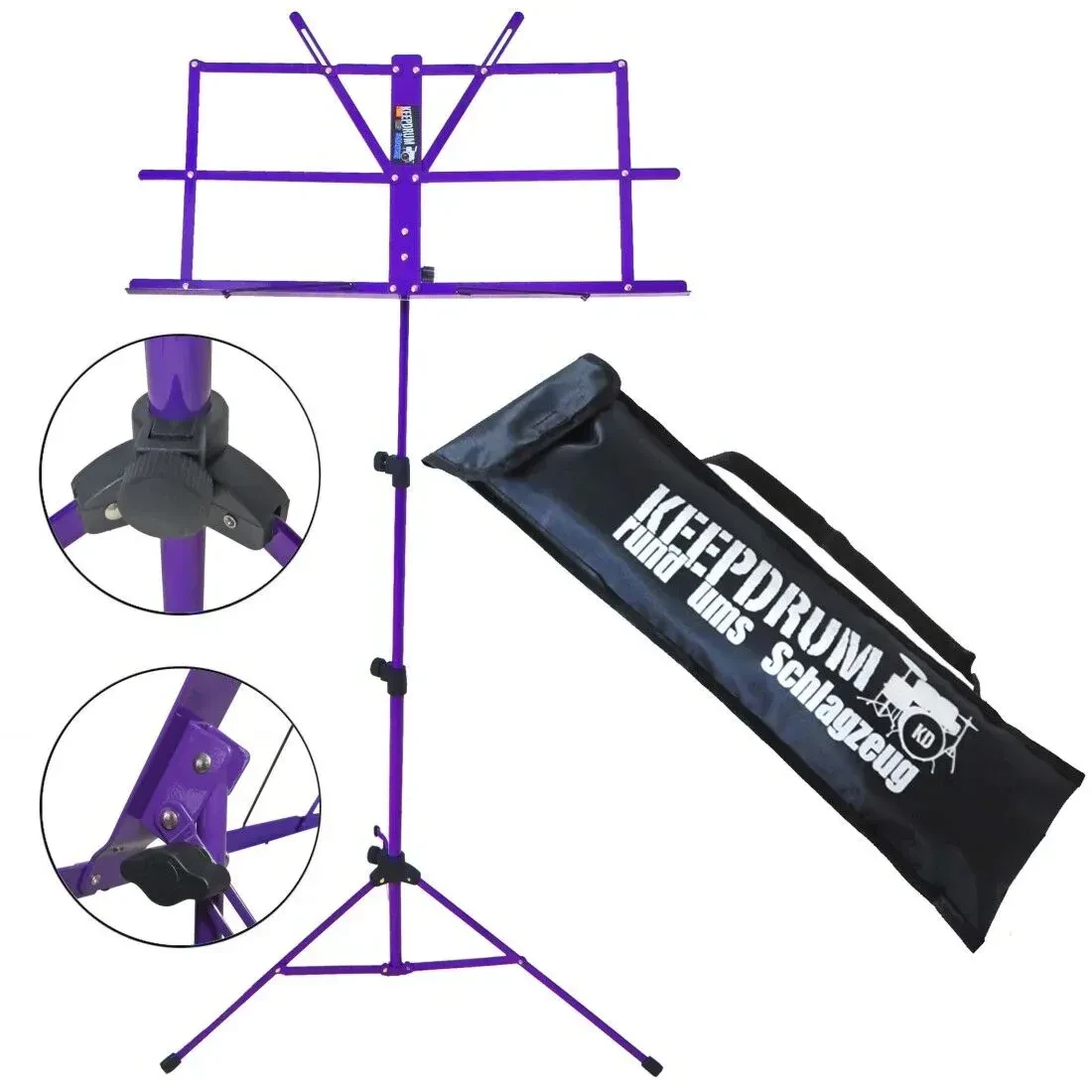 Пюпитр keepdrum MUS2FL Purple с аксессуарами