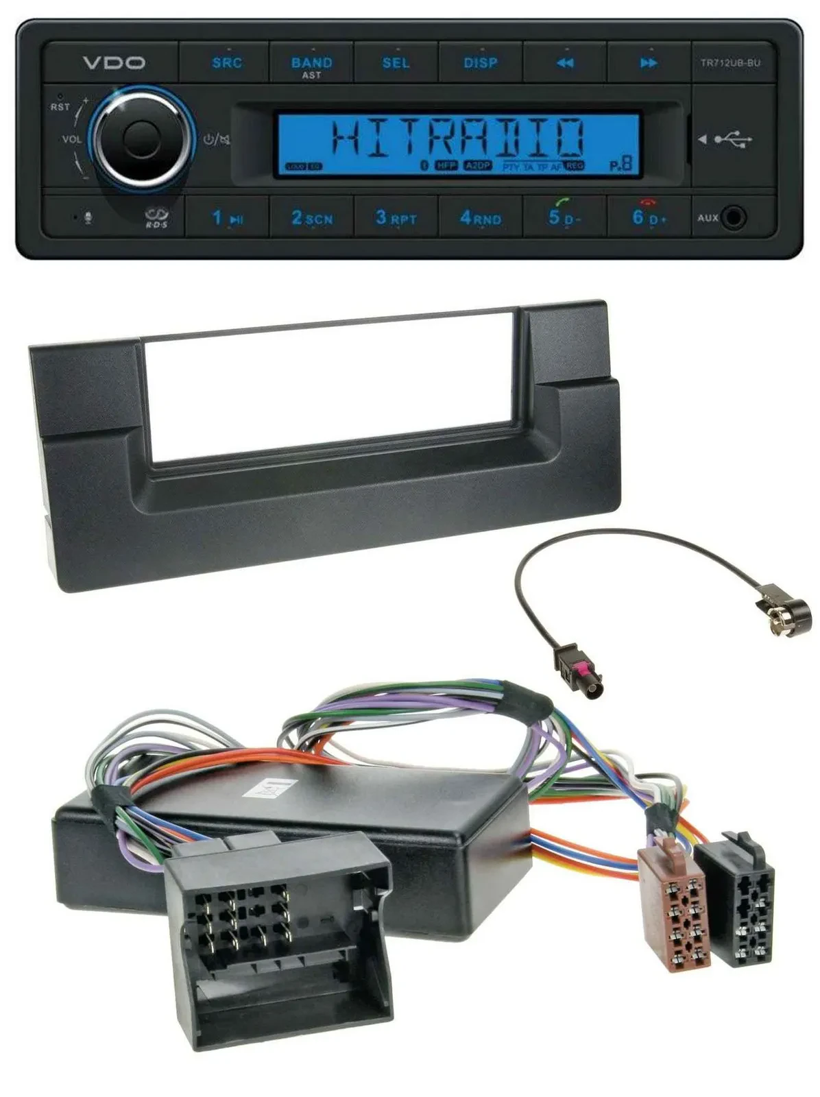 VDO Bluetooth AUX USB MP3 Autoradio für BMW X5 E53 5er E39 Aktivsystem Quadlock