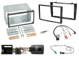 Einbauset Lenkradadapter Doppel DIN Autoradio für Peugeot 308 07-09 schwarz