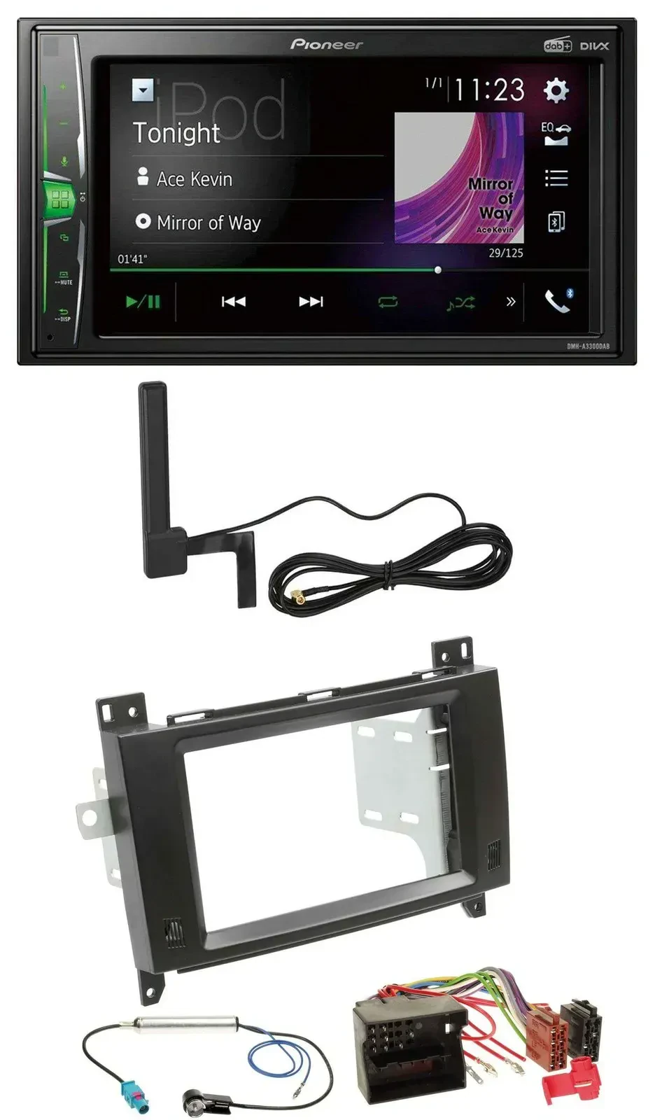 Автомагнитола для Mercedes Viano/Vito (2006–2014) Pioneer 2 DIN, Bluetooth, DAB, AUX, MP3, черная