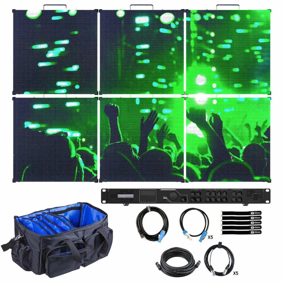 ADJ VS5 Vision Series Video Wall 3x2 Panel System w Processor Pack