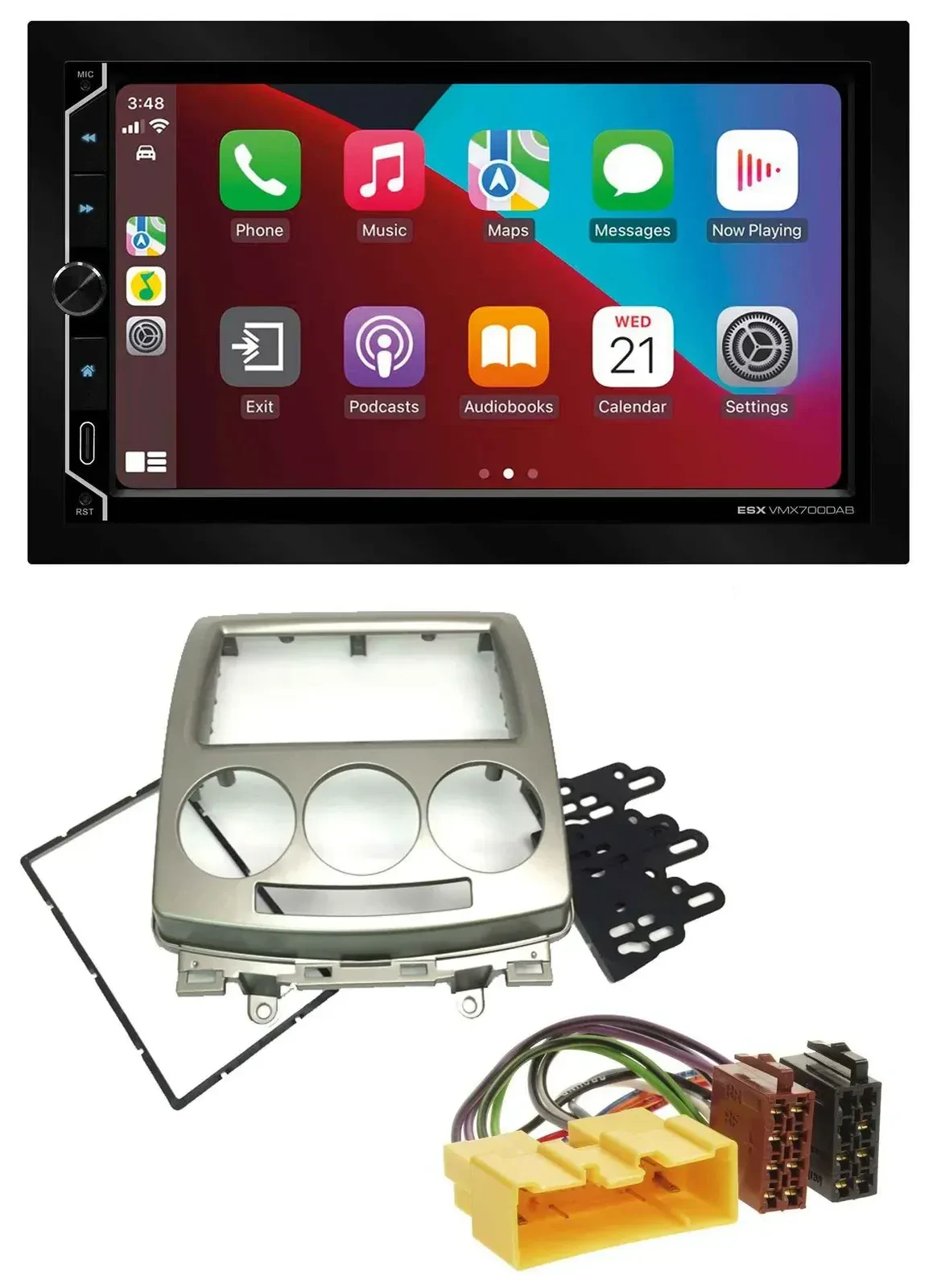 ESX 2DIN DAB USB MP3 Bluetooth Autoradio für Mazda 5 (CR, 2005-2010)