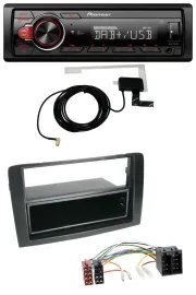 Автомагнитола Pioneer 1-DIN MP3 DAB USB AUX для Fiat Idea (350, 2003–2011) черная