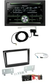 Автомагнитола для Fiat Doblo (с 2015) Pioneer 2DIN, CD/USB/MP3, Bluetooth, DAB, чёрный глянец