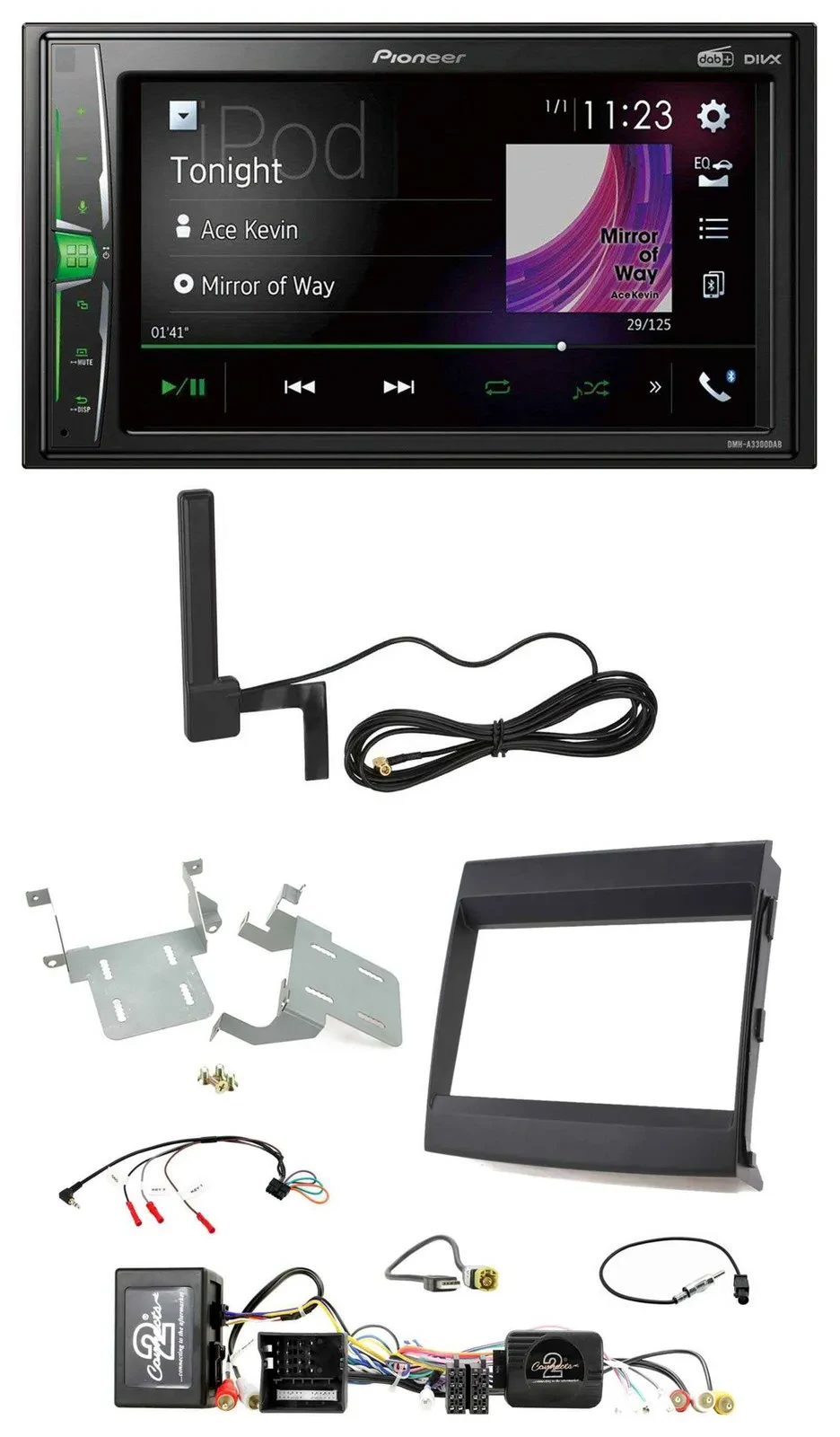 Pioneer MP3 DAB Lenkrad 2DIN Bluetooth Autoradio für Porsche Cayenne MOST-Sounds