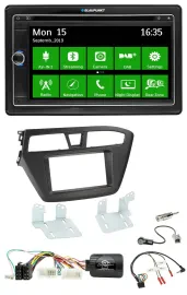 Blaupunkt Bluetooth 2DIN Lenkrad DAB USB TMC Navigation für Hyundai i20 ab 2015
