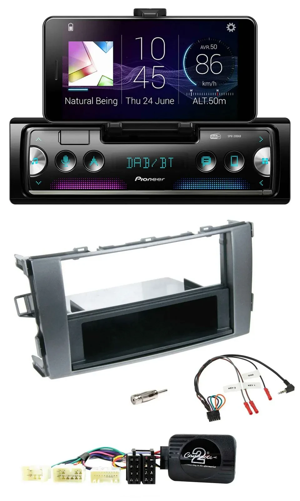 Pioneer USB Lenkrad Bluetooth DAB Autoradio für Toyota Avensis Typ T25 ab 2003