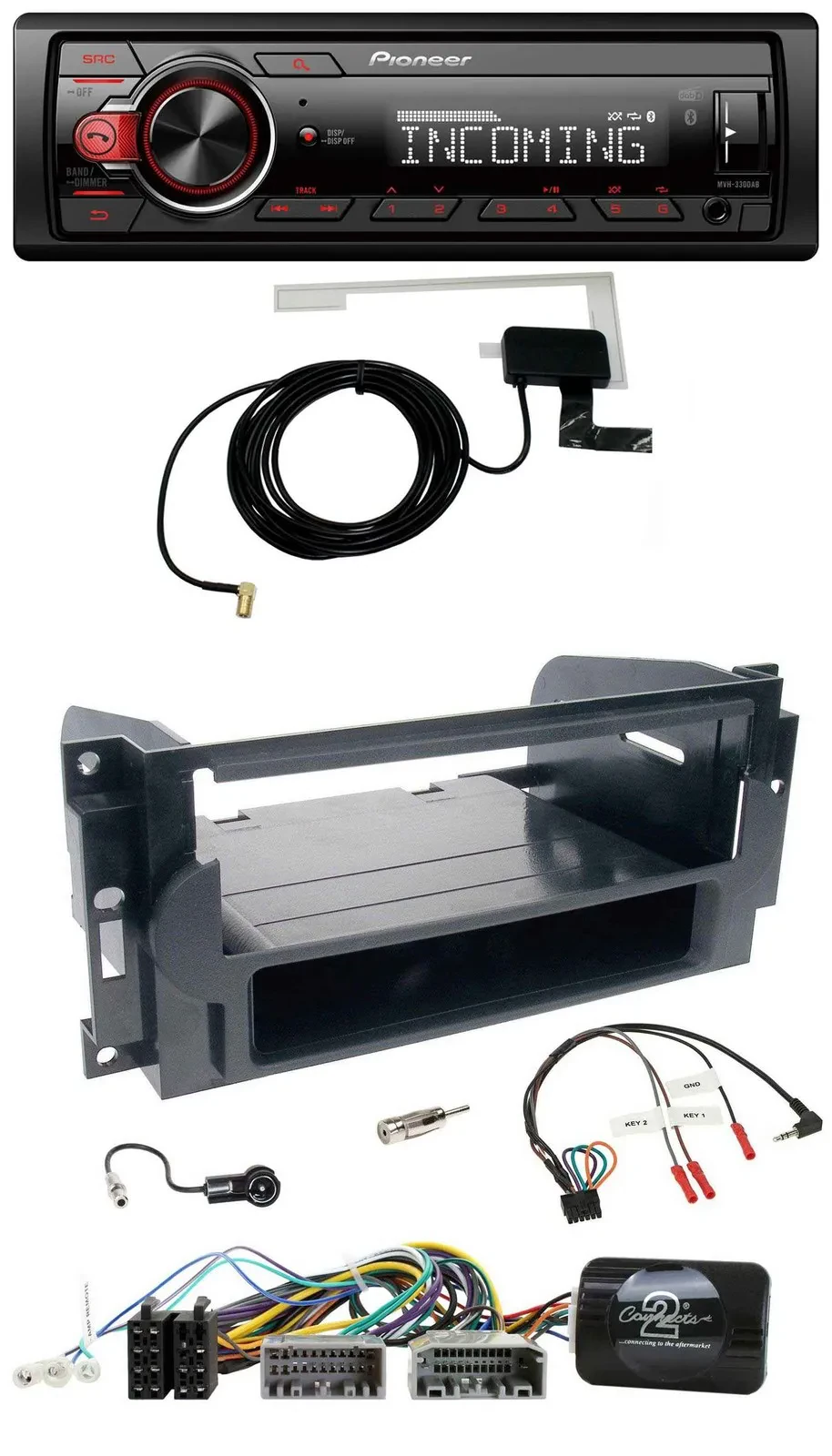 Автомагнитола Pioneer USB DAB Bluetooth, совместима с кнопками на руле, для Dodge/Jeep