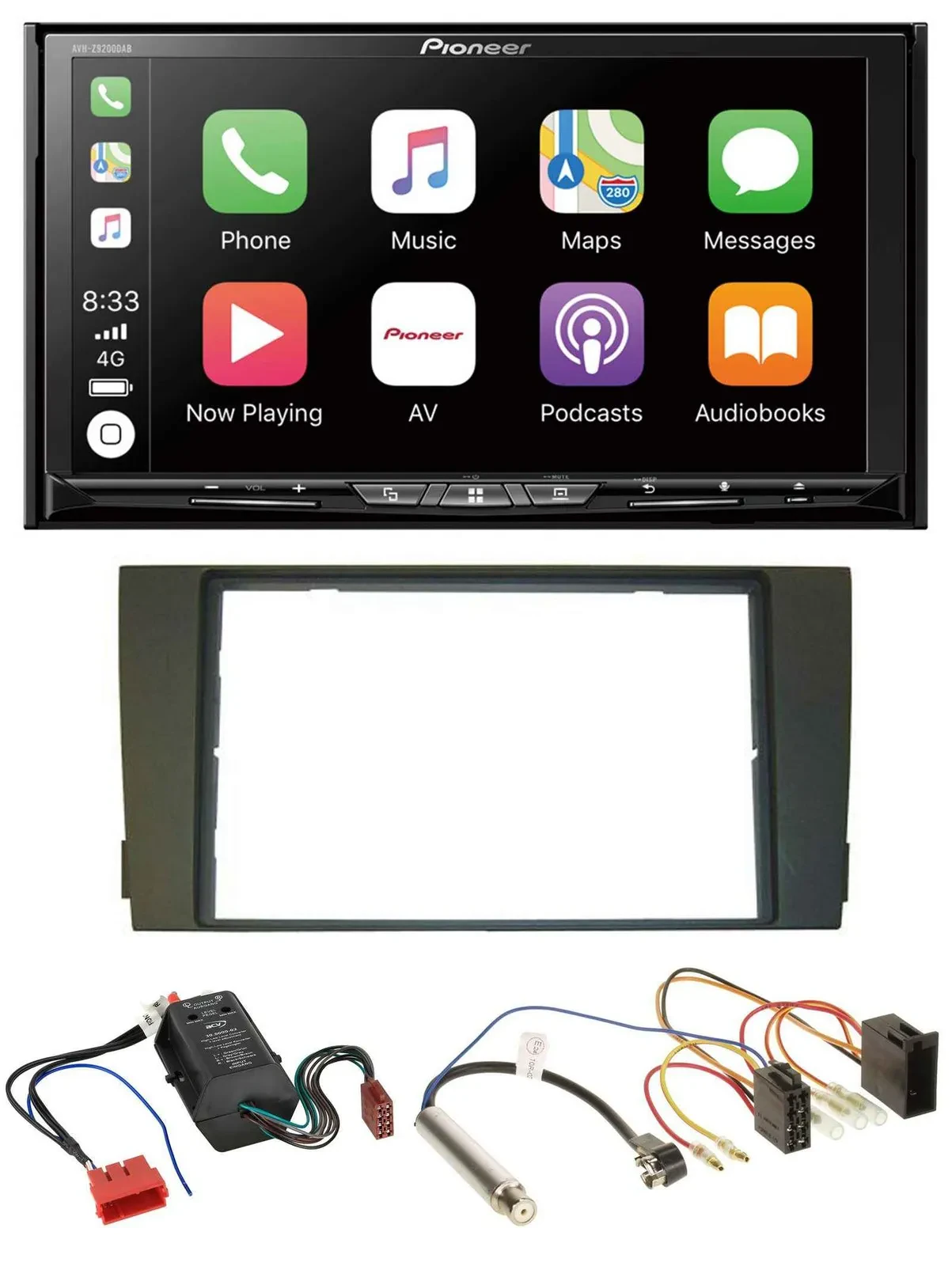 Pioneer 2DIN MP3 USB DAB DVD Bluetooth Autoradio für Audi A6 01-05 C5 Bose Aktiv